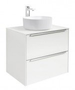 Тумба під раковину-чашу підвісна Roca Inspira 60х49.8 см з двома ящиками МДФ білий глянець A851079806