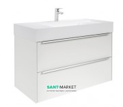 Тумба підвісна ДСП / ДВП 100х49.8 білий глянець з раковиною для ванної Roca Inspira FINECERAMIC білий A851077806