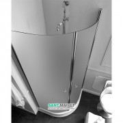 Душовий куточок Kerasan Retro DX / SX 80х80 см чверть кола профіль хром матове скло 9158S0