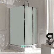 Душовий куточок Kerasan Retro SX лівобічний 80х96 см профіль хром матове скло 9142S0