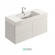 Тумба под раковину подвесная Kerasan Cento 100х45 см лакированный белый глянцевый 915501
