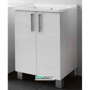 Тумба з раковиною Kerasan Comunita Aquadom 60х60 см білий структурний 9165K1