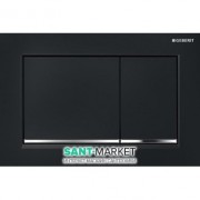 Панель смыва для унитаза Geberit Omega30 двойной смыв пластик черный/хром глянцевый 115.080.KM.1