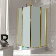 Душовий куточок Kerasan Retro DX / SX 90X90 см профіль золото матове скло 9145S1