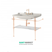 Консоль під раковину Kerasan Waldorf 120 см зі скляною полицею бронза 9203K3