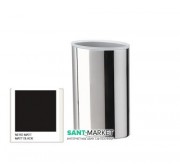 Стакан для зубних щіток Kerasan Nolita накладної чорний матовий 922 231