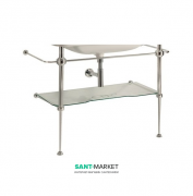 Консоль под раковину Kerasan Waldorf 120 см со стеклянной полкой хром 9203K1