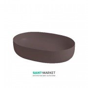 Раковина для ванной накладная Kerasan Nolita 60x40 санфарфор бургундский матовый 534375