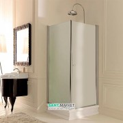 Душовий куточок лівобічний Kerasan Retro SX 90X90 см профіль хром матове скло 9147S0