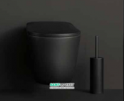 Йоржик для унітазу підлоговий Kerasan Nolita чорний матовий +922531