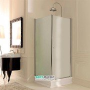 Душовий куточок лівобічний Kerasan Retro SX 90X90 см профіль хром матове скло 9147S0