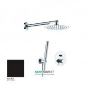 Душевой комплект Kerasan Nolita с верхним и ручным душем чёрный матовый 923131