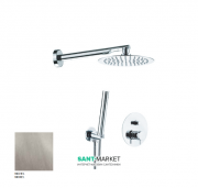 Душевой комплект Kerasan Nolita с верхним и ручным душем никель 923194