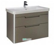 Тумба підвісна з раковиною для ванної Roca Dama-N 80,8х43,4 см сірий антрацит глянець A851048153