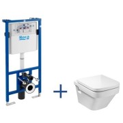 Унітаз підвісний Roca Dama-N Compacto з прихованою інсталяцією Roca Duplo A89009000P