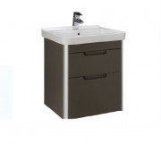 Тумба підвісна з раковиною для ванної Roca Dama-N 51,2х30,2 см сірий антрацит глянець A851046153