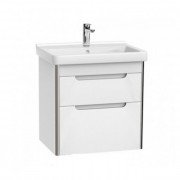 Тумба подвесная с раковиной для ванной Roca Dama-N 51,2х30,2 см белый глянец A851046806