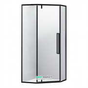 Душова кабіна Eger A Lany 100х100 профіль алюміній чорний прозоре скло 599-553 Black