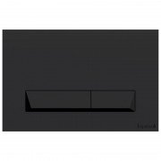 Кнопка змиву для унітазу Imprese Pani механічна подвійний змив пластик чорний i9040ВOLIpure