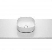 Раковина-чаша для ванної Roca Inspira Soft 37х37 см з керамічної декоративною кришкою донного клапана A327502000