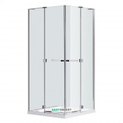 Душевая кабина Eger Rubik 100х100 квадратная профиль алюминий хром прозрачное стекло 599-334/1