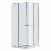 Душова кабіна Eger Rubik 90х90 квадратна профіль алюміній хром прозоре скло 599-333 / 1