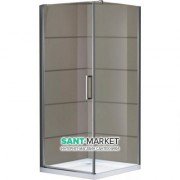 Душова кабіна Eger Rudas 90х90 профіль алюміній хром прозоре скло 599-001 / 1L / R