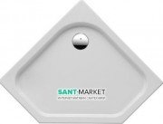 Душевой поддон Eger Talany 90х90 см пятиугольный акрил белый 599-555/2