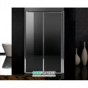 Дверь душевая раздвижная Eger 120х195 профиль алюминий хром прозрачное стекло 599-153(h)