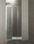 Дверь душевая складная Eger bifold 90х195 профиль алюминий хром прозрачное стекло 599-163-90(h)