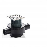 Душевой трап Geberit Aquorea шлицевая решётка 10х10 см 388.012.00.1