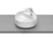 Раковина для ванної накладна Roca Beyond 45.5х45.5 з отвором під змішувач FINECERAMIC біла A3270B9000