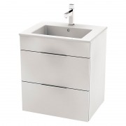 Тумба підвісна з раковиною для ванної Roca Suit 55х42,2 см білий глянець A85118A806