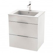 Тумба подвесная с раковиной для ванной Roca Suit 55х42,2 см белый глянец A85118A806