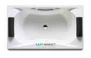 Ванна акрилова прямокутна Roca BeCool 180х90 з ручками і випускним комплектом біла A248013001