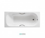 Ванна чавунна Roca Malibu 170х75 см 185 л з покриттям білий A230970001