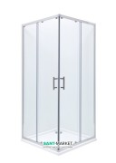 Душова кабіна Roca Town Square 80х80 профіль алюміній хром прозоре скло AMP160801M