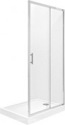 Двері душова розсувні Roca Town 120х195 профіль алюміній хром прозоре скло AMP181201M