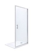 Дверь душевая одностворчатая Roca Town 100х195 профиль алюминий хром прозрачное стекло AMP171001M
