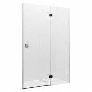 Дверь душевая распашная Roca Metropolis 90х195 профиль алюминий хром прозрачное стекло AMP3409012M