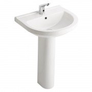 Раковина для ванной подвесная Volle Solar 60.9х52.1 см с пьедесталом керамика белая 13-93-101