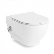 Унитаз подвесной с функцией биде Volle Oliva Rimless 52.5х36.5 см керамика белый 13-45-165WB