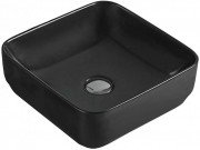 Раковина для ванної накладна Volle 36х36 см кераміка чорний матовий 13-01MBlack-035
