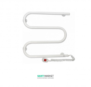 Электрический полотенцесушитель Laris Зебра Змеевик 25 ЧК3 Э 500x500 мм правый 75201020