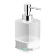 Диспенсер для жидкого мыла Volle Teo матовое стекло с мягким кольцом 15-88-121