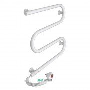 Электрический полотенцесушитель Laris Зебра Змеевик 25 ЧК3 Э 500x500 мм левый 75201019