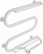 Электрический полотенцесушитель Laris Зебра Змеевик 25 ЧК3 Э 500x500 мм правый 75201038