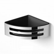 Полочка для ванной Volle Teo угловая навесная нержавеющая сталь с пластиковой вставкой Graffit 15-88-756