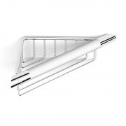 Полочка для ванной Volle Teo угловая поручень-полочка хром с белой вставкой 15-88-721