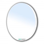 Дзеркало у ванну кімнату Volle овальне на сталевій рамі білого кольору 60x60 см 16-06-916